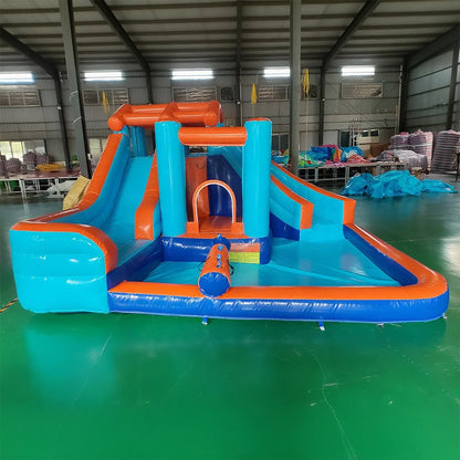 PVC Inflatable Water Park Two Slides 14 FT