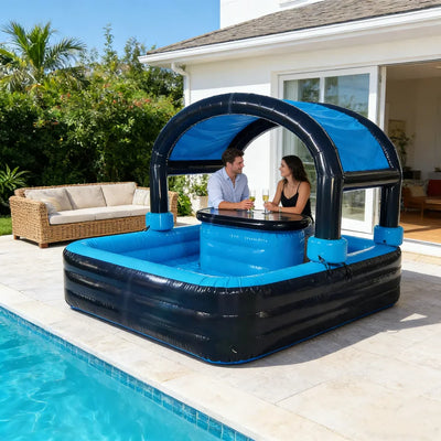 Aufblasbare Poolbar Garten Schwimmend Tragbar Outdoor Partys