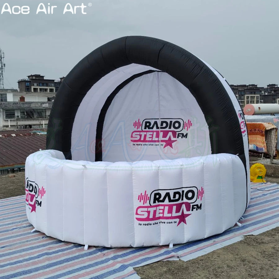 Inflatable DJ Booth Bar Portable Lighted Nightclub Events