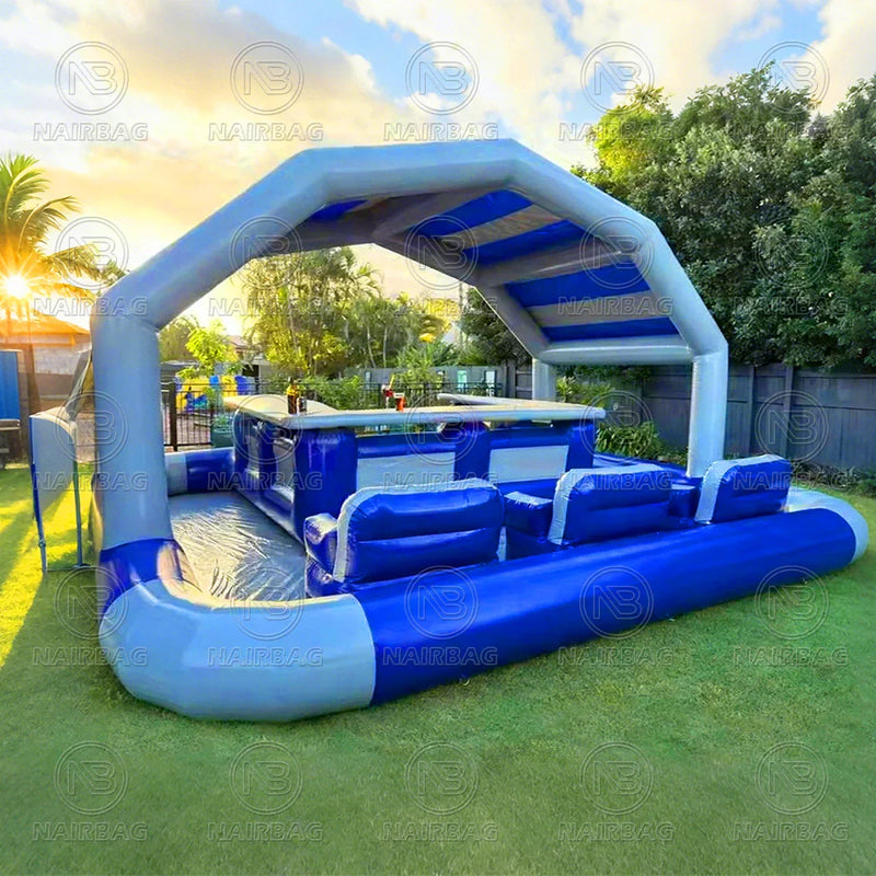 Inflatable Pool Bar Tent With Awning Backyard Events