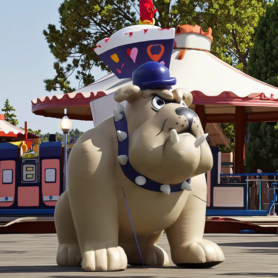 Modelo gigante inflable de bulldog para eventos