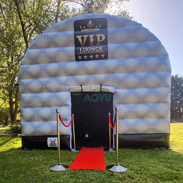 Tienda hinchable para discoteca con cabina de DJ, impermeable y con luces LED para eventos