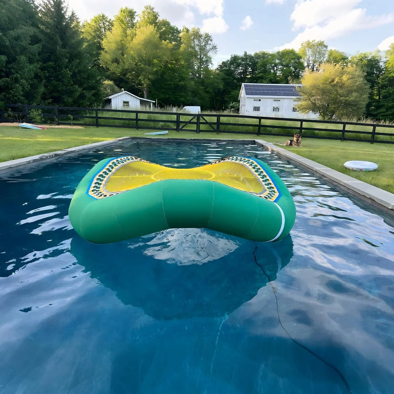 Pool Party Inflatable Floating Bladder PVC Water Inflatable Trampoline Inflated Floating Trampoline Bed for Water Leisure