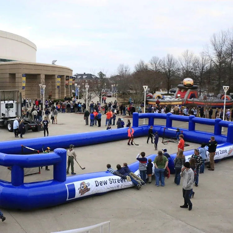 Custom Inflatable Street Hockey Rink Setup