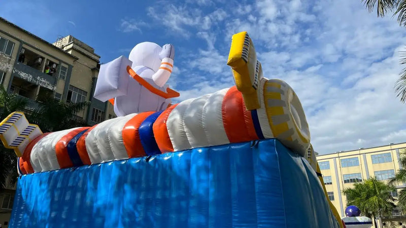 Inflatable Space Themed Obstacle Slide Combo 39.5 FT
