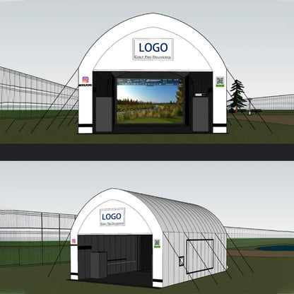 Inflatable Golf Simulator Enclosure Tent With Screen 24 FT