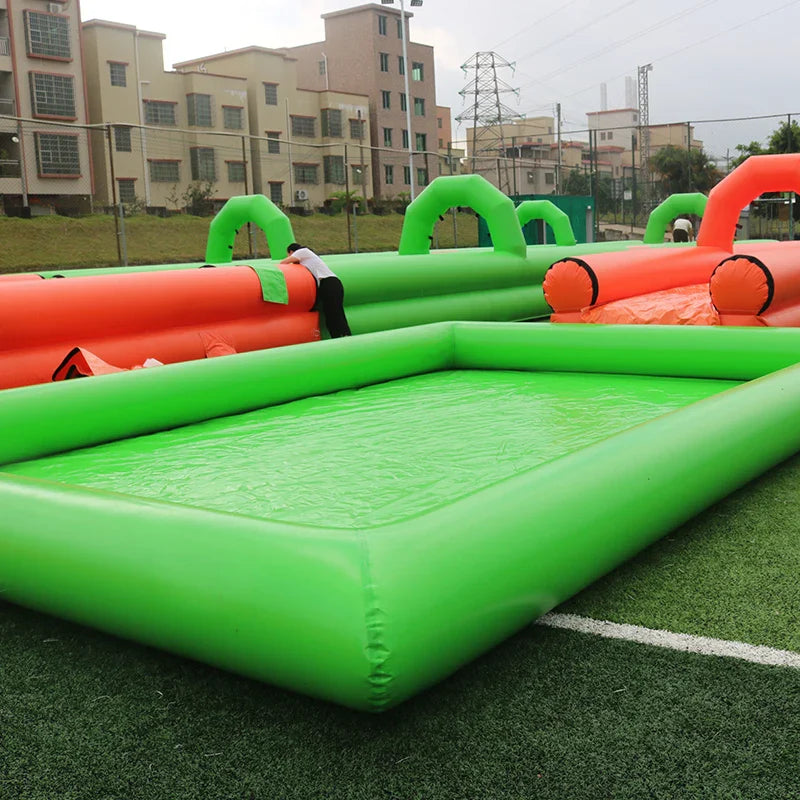 Green PVC Inflatable Slip N Slide Water Slide Adventure