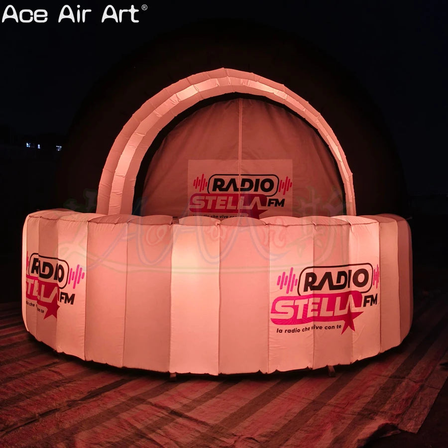 Inflatable DJ Booth Bar Portable Lighted Nightclub Events