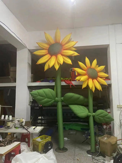 Inflatable Sunflower Garden Decoration with Lights