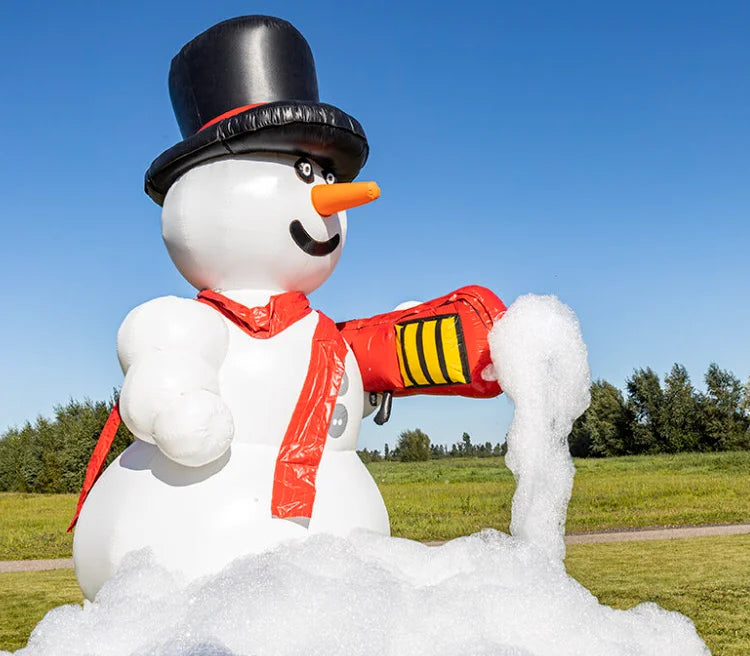 Maßgeschneiderter aufblasbarer Blasenschneemann zur saisonalen Miete
