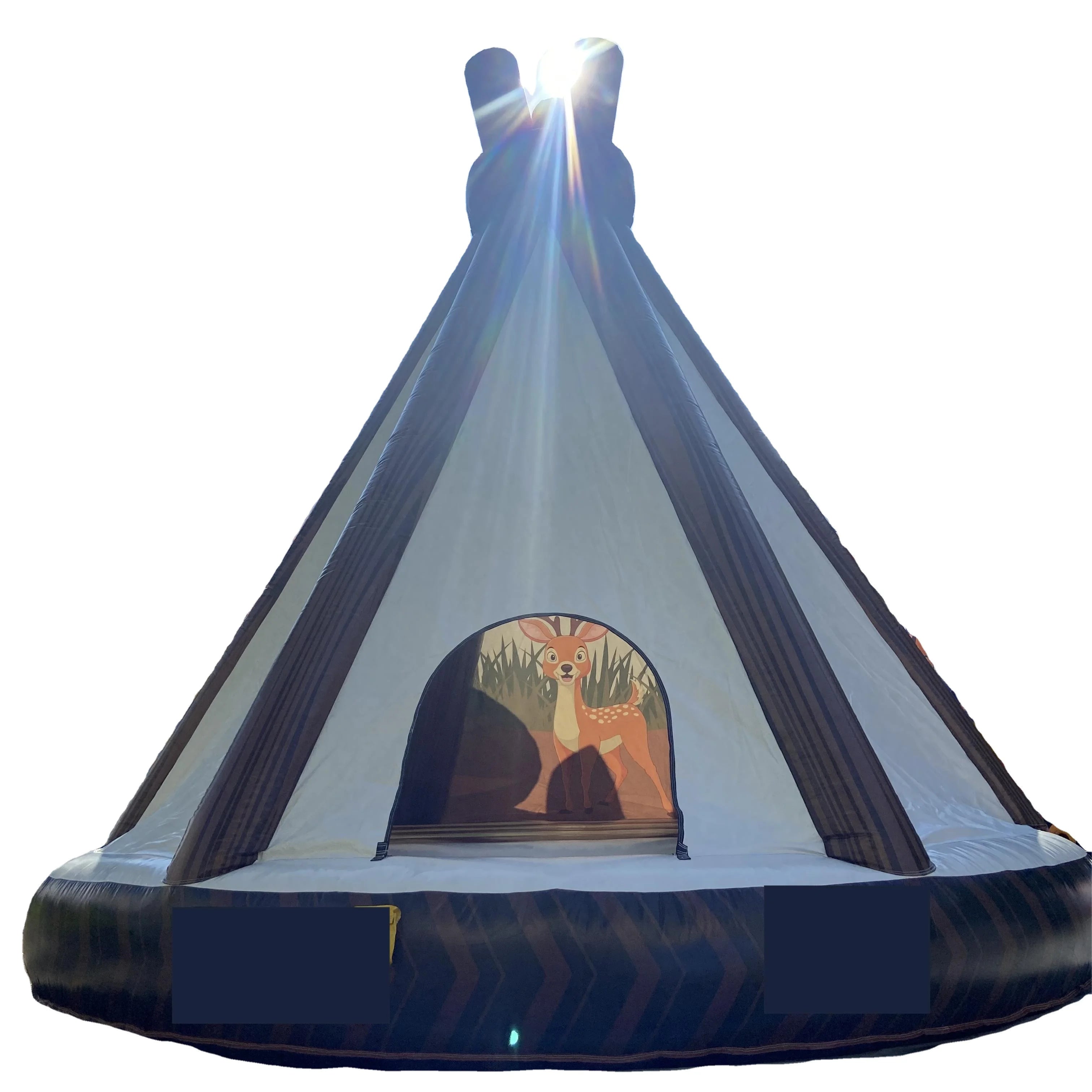 Inflatable Trampoline Triangle Tent Jumping House 13 FT Kids