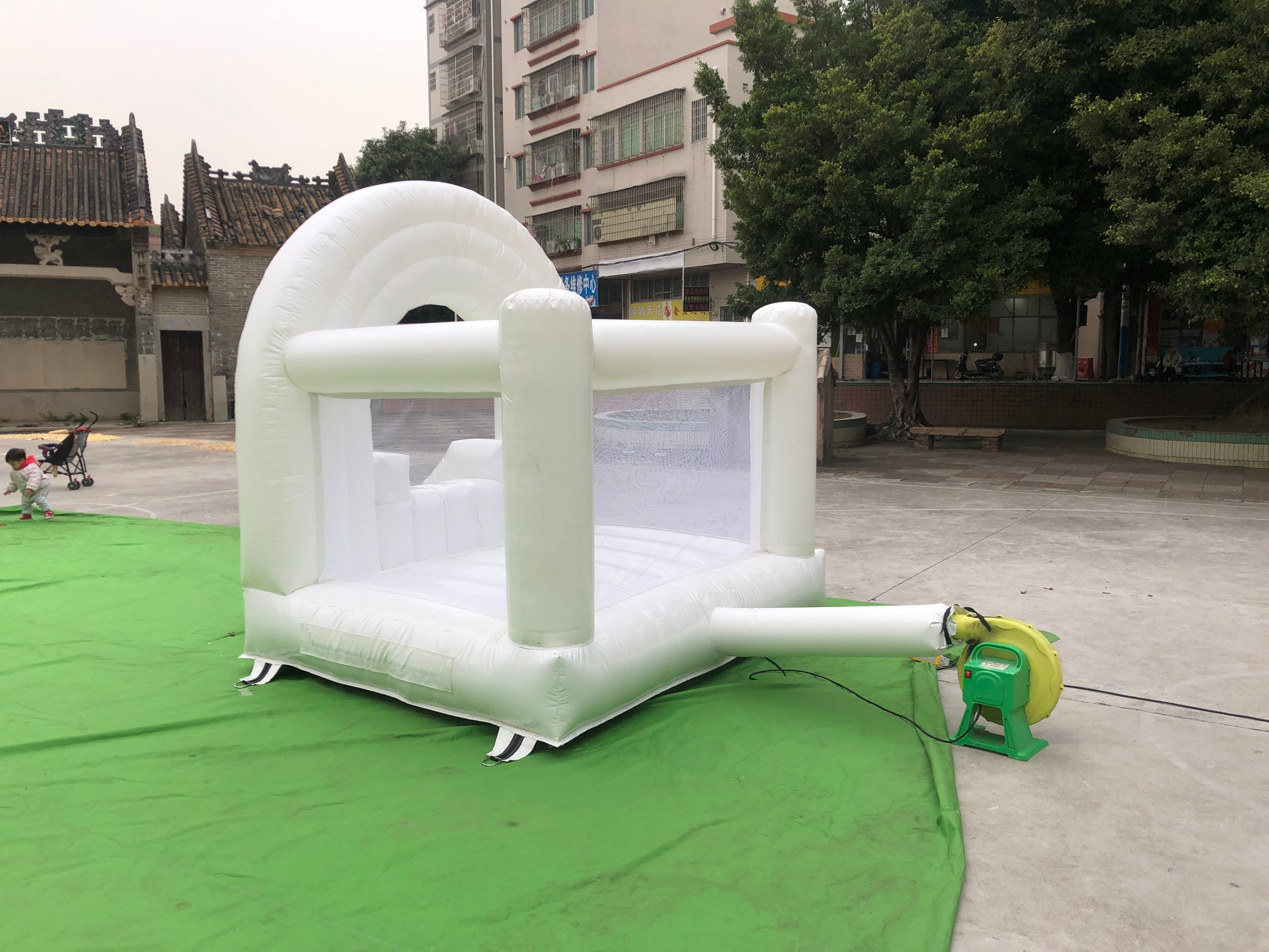 Mini White Rainbow Bounce House Fun
