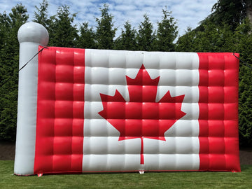 Benutzerdefinierte aufblasbare Flagge Kanada für Feiern im Freien
