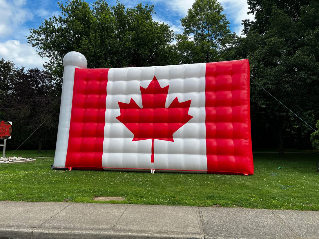 Benutzerdefinierte aufblasbare Flagge Kanada für Feiern im Freien