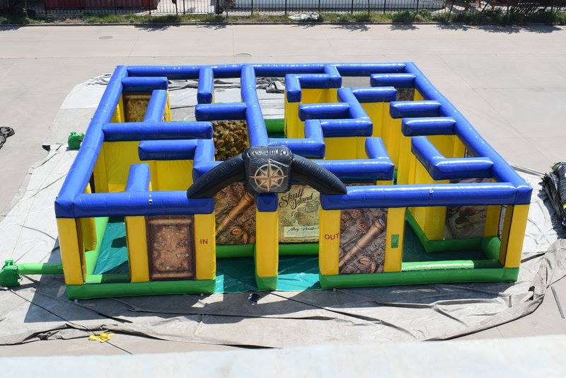 Aventura de laberinto del tesoro gigante inflable