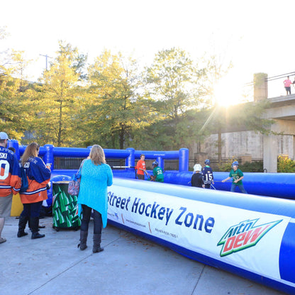 Custom Inflatable Street Hockey Rink Setup