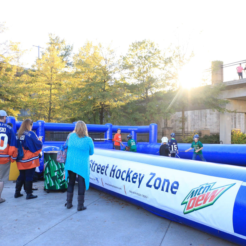 Custom Inflatable Street Hockey Rink Setup