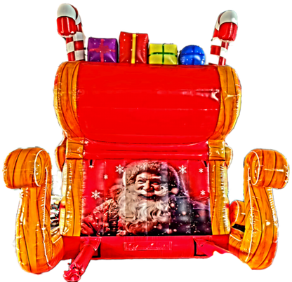 Santa Sleigh Inflatable Bounce House Combo