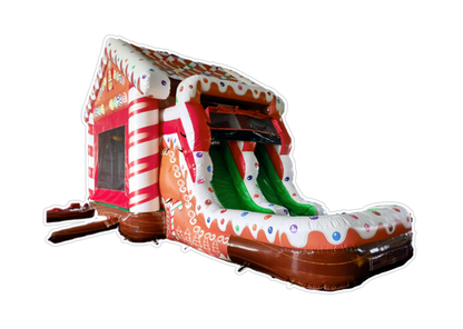 Gingerbread Bounce House Slide Combo Fun