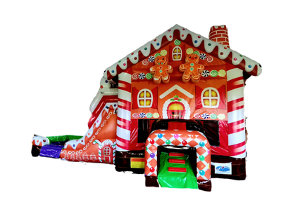 Gingerbread Bounce House Slide Combo Fun