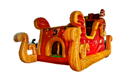 Santa Sleigh Inflatable Bounce House Combo
