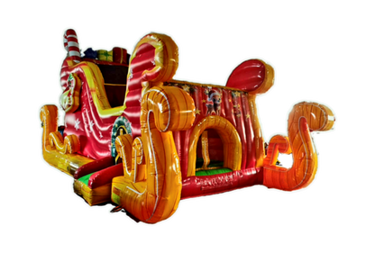 Santa Sleigh Inflatable Bounce House Combo