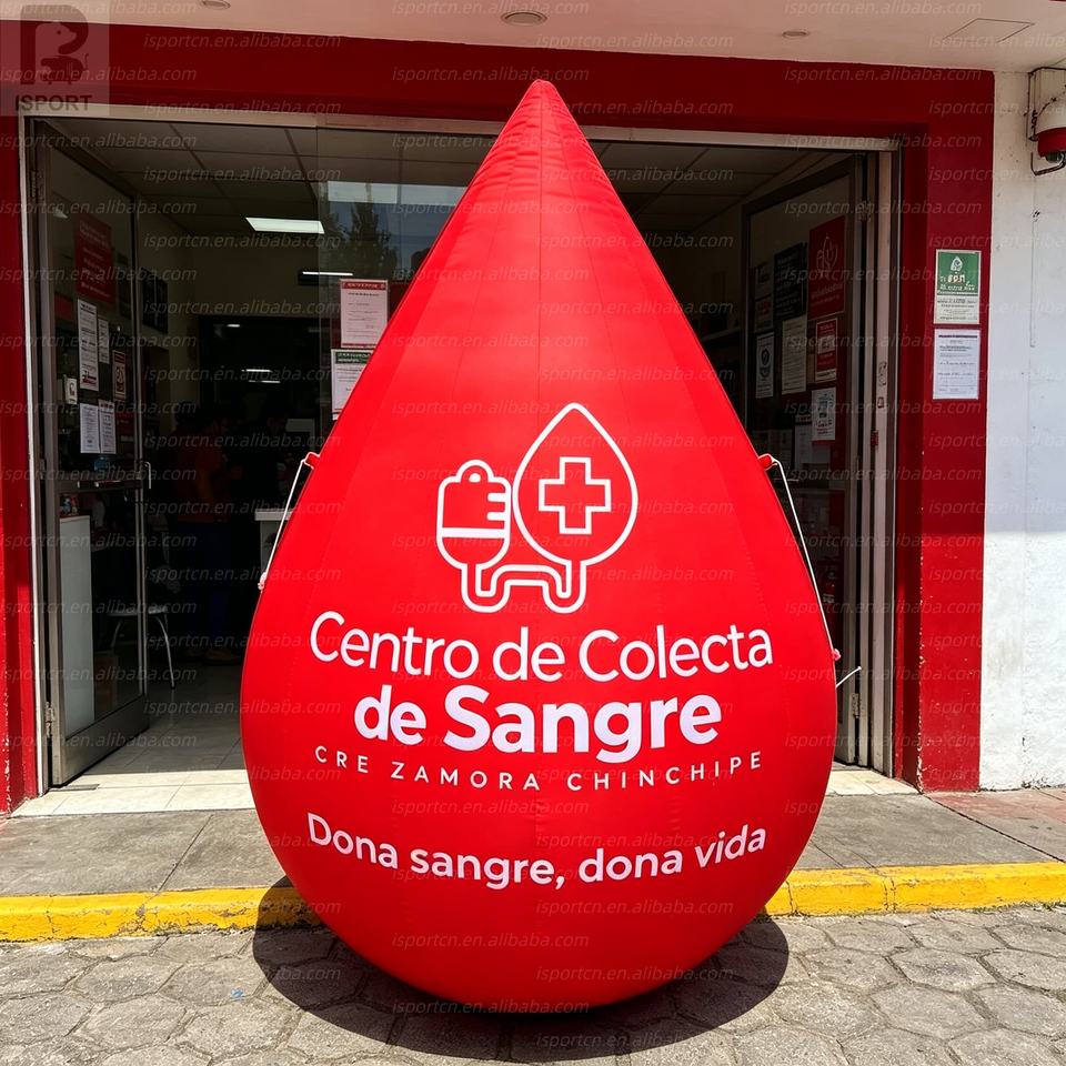 LED Inflatable Blood Drop Display for Donation Events
