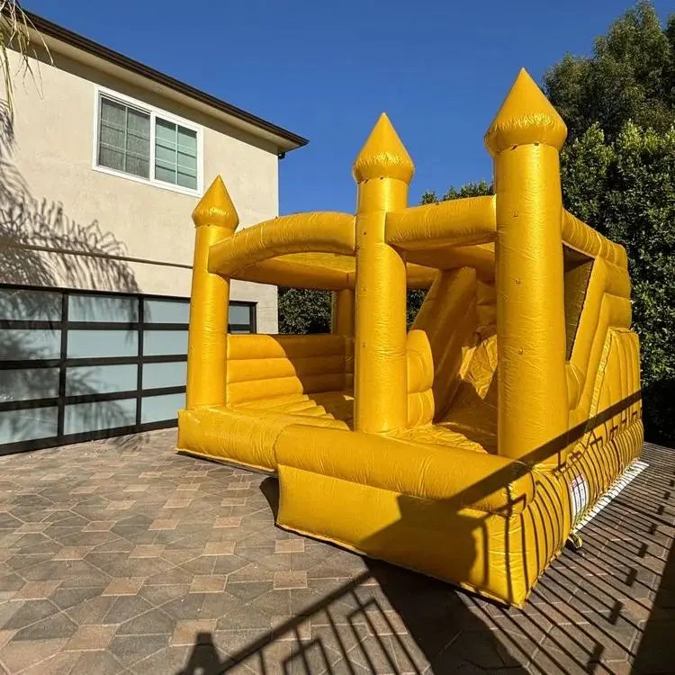 Inflatable Gold Bounce House for Events