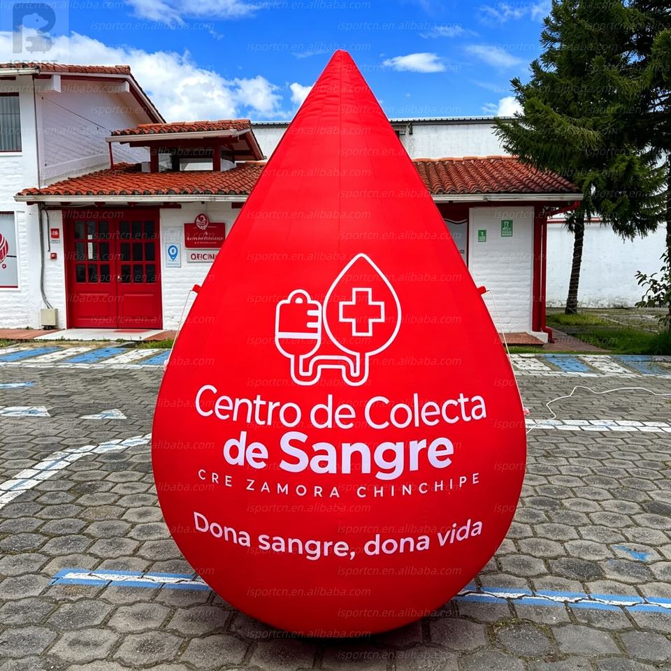 LED Inflatable Blood Drop Display for Donation Events