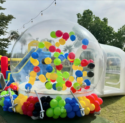 Inflatable Bubble House with Trampoline Blower