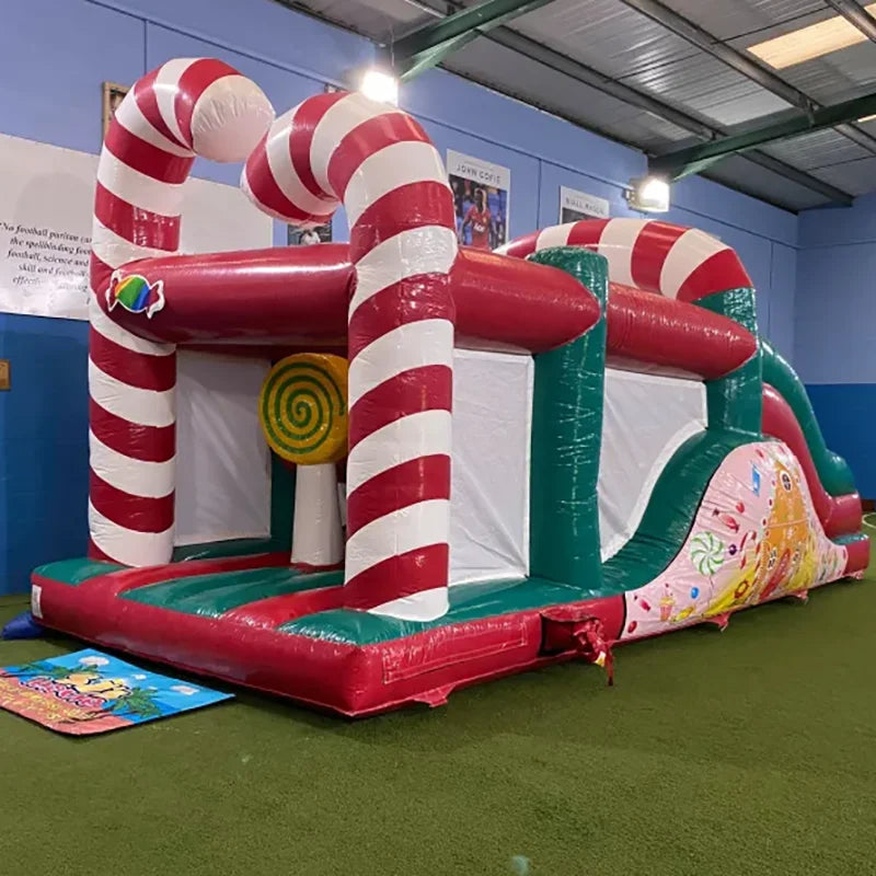 Christmas Candy Stick Inflatable Bounce House