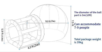 Transparent Inflatable Bubble House with Pump
