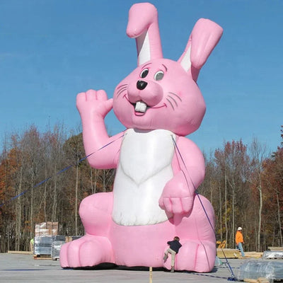 Giant Inflatable Pink Easter Bunny Decoration