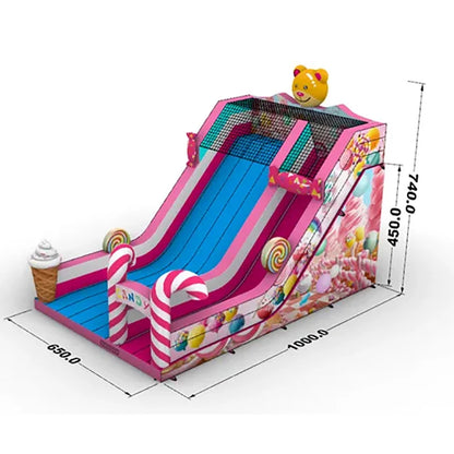 Large Lollipop Inflatable Slide with Bears