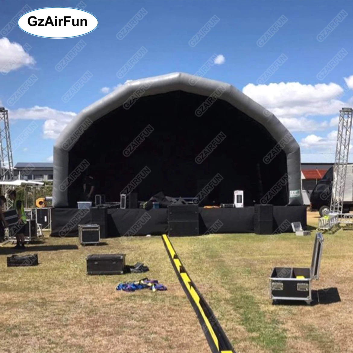 Inflatable Stage Tent Custom Print Outdoor Concerts