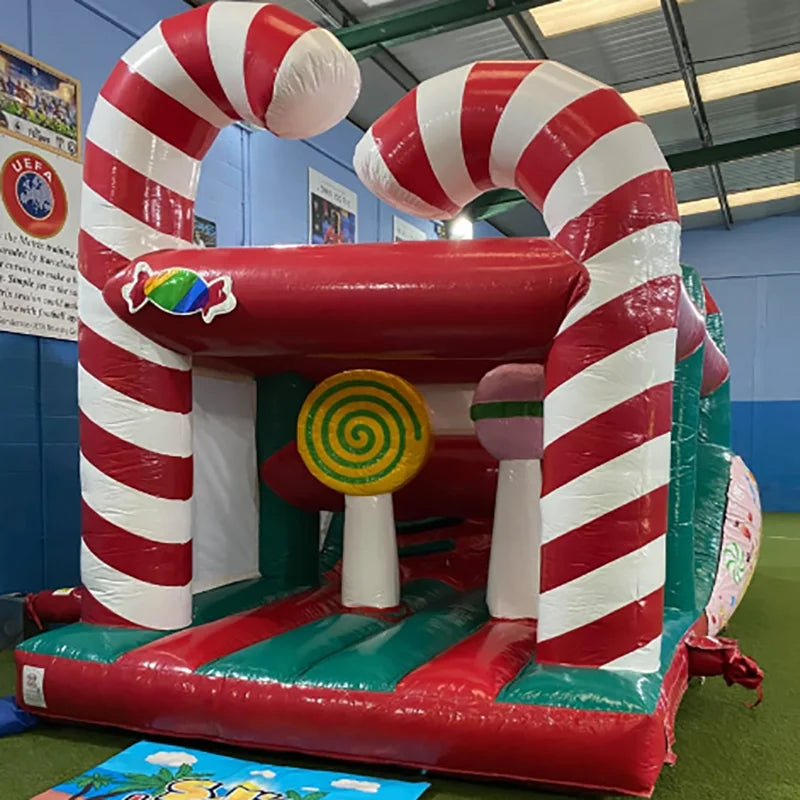 Christmas Candy Stick Inflatable Bounce House