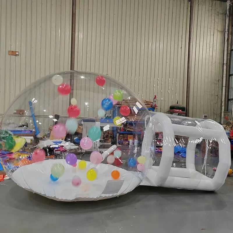 360 aufblasbares Blasenhaus mit Sternenhimmel und transparentem Dach für Camping