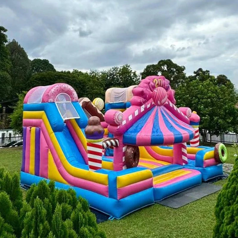 Pink Candy Inflatable Slide for Kids