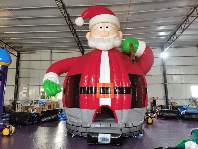 Bouncing Spring Santa Christmas Santa Bounce Dome for Kids | Got Inflatables