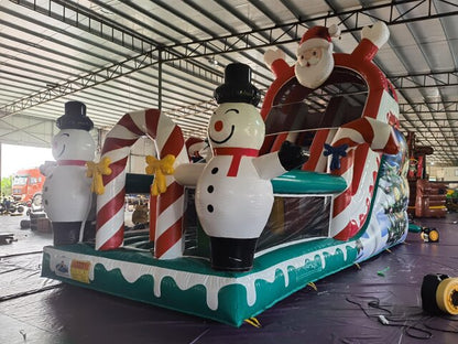 Inflatable Santa Slide for Holiday Fun