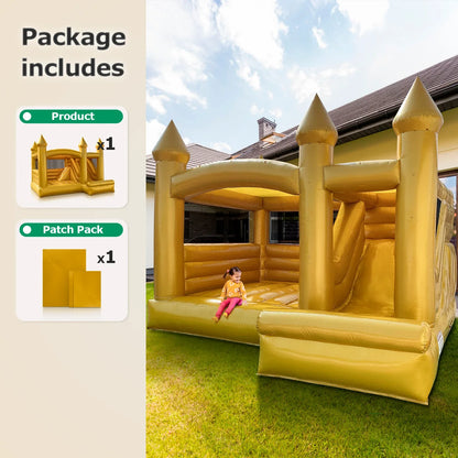 Inflatable Gold Bounce House for Events