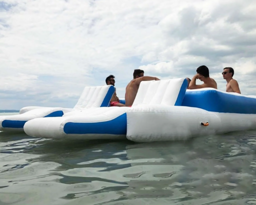 Inflatable Floating Island for Lake or Pool Lounge