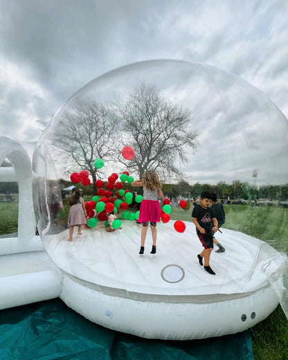 Inflatable Bubble House with Trampoline Blower