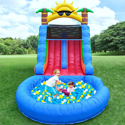 Toboggan aquatique gonflable, maison de rebond, aire de jeux
