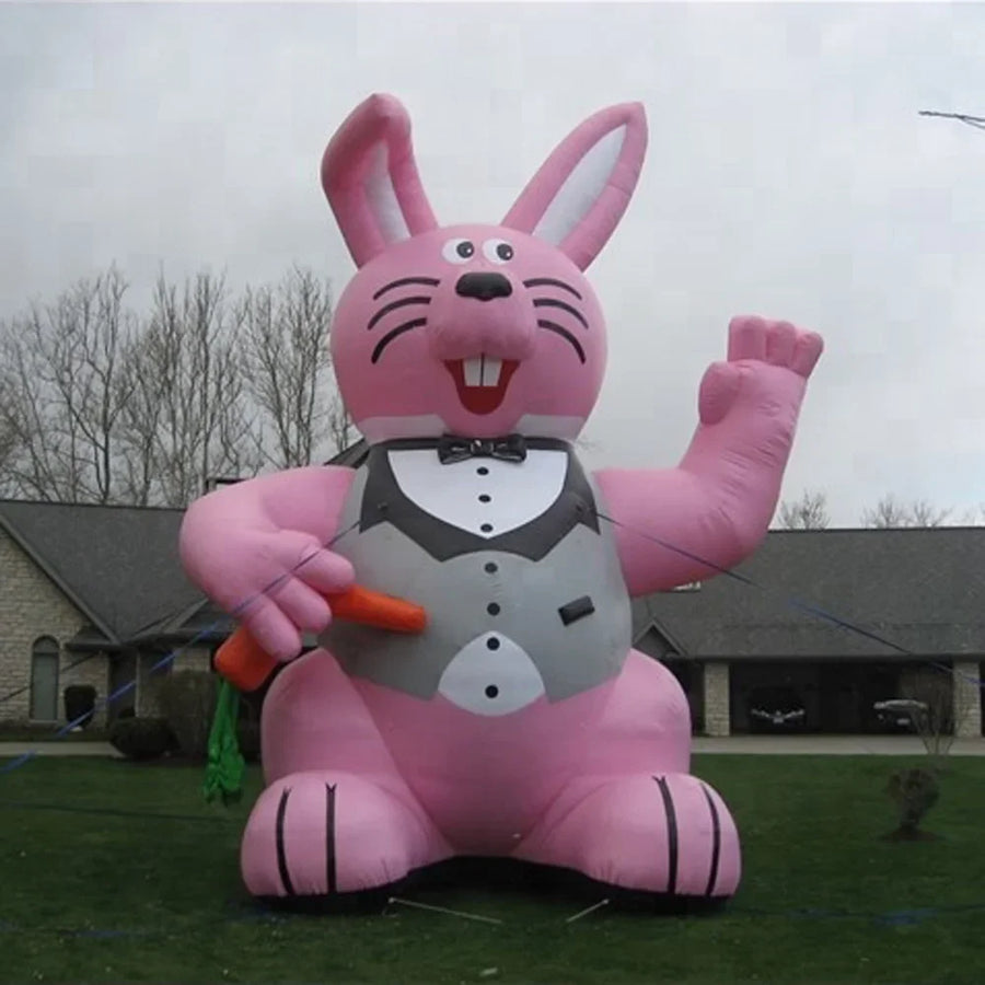 Giant Inflatable Pink Easter Bunny Decoration
