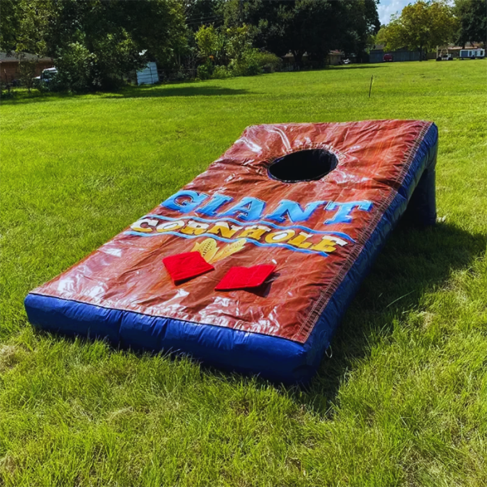 Jeu de Cornhole gonflable géant amusant pour les fêtes
