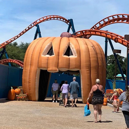 Inflatable Pumpkin Tunnel Halloween Decor Entrance