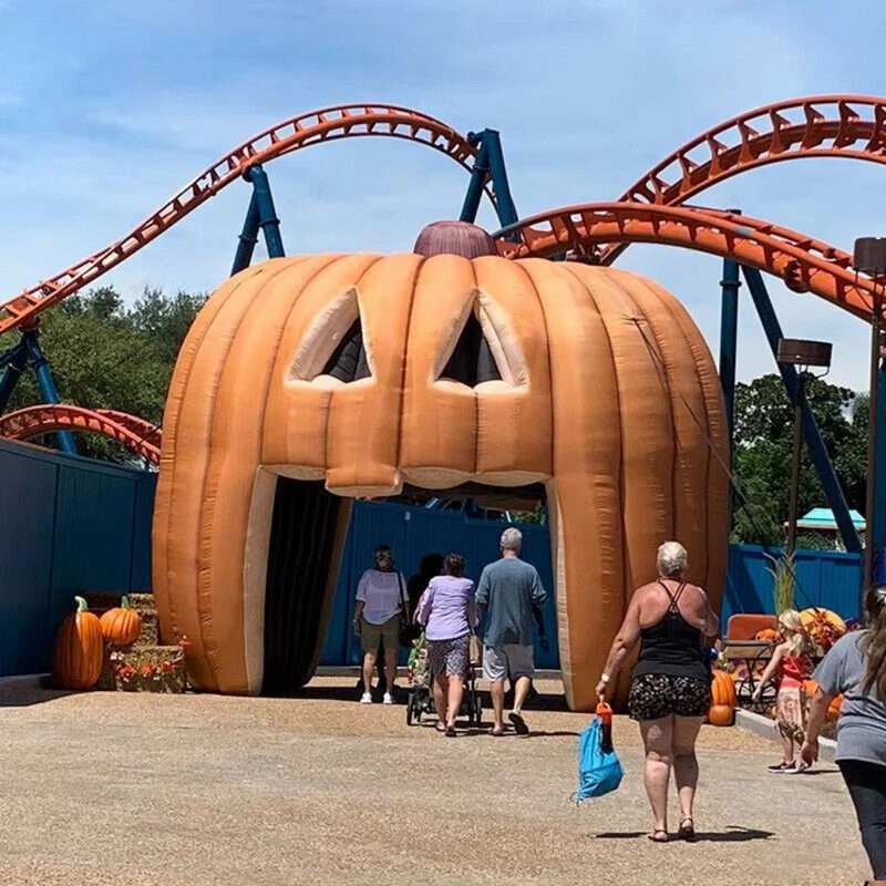 Inflatable Pumpkin Tunnel Halloween Decor Entrance