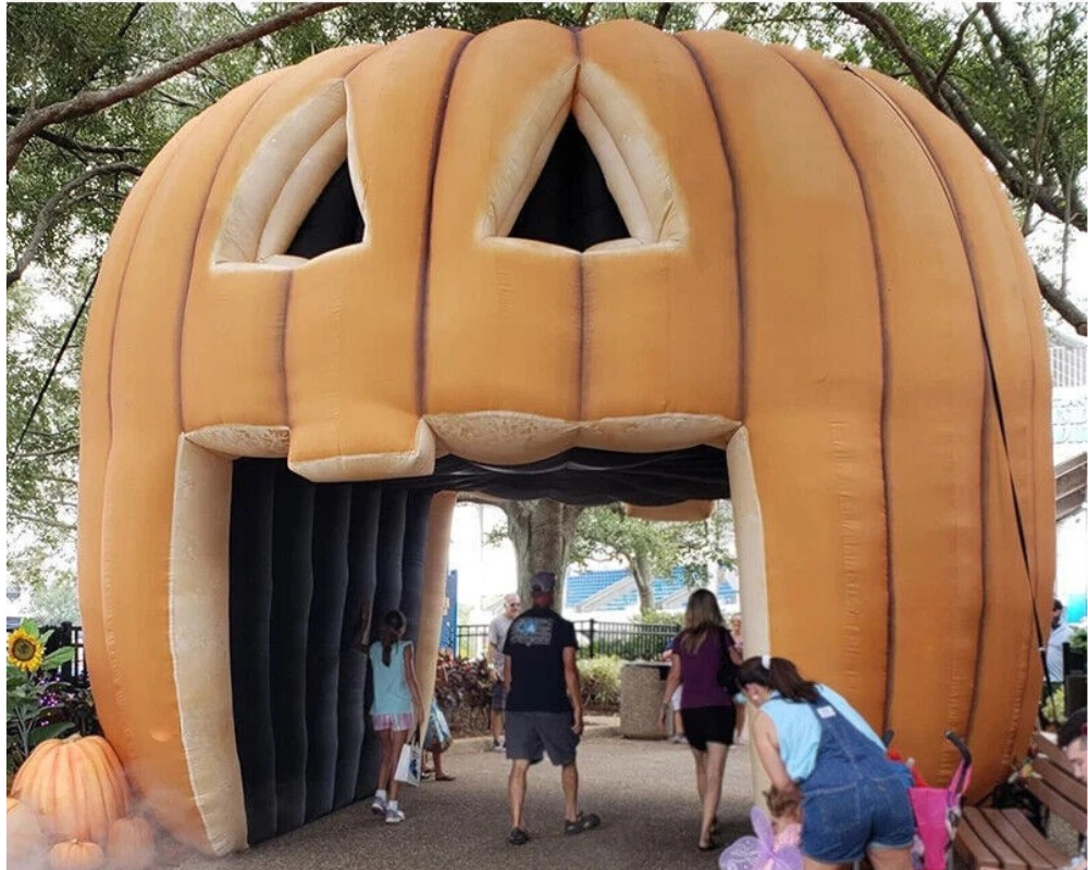Inflatable Pumpkin Tunnel Halloween Decor Entrance