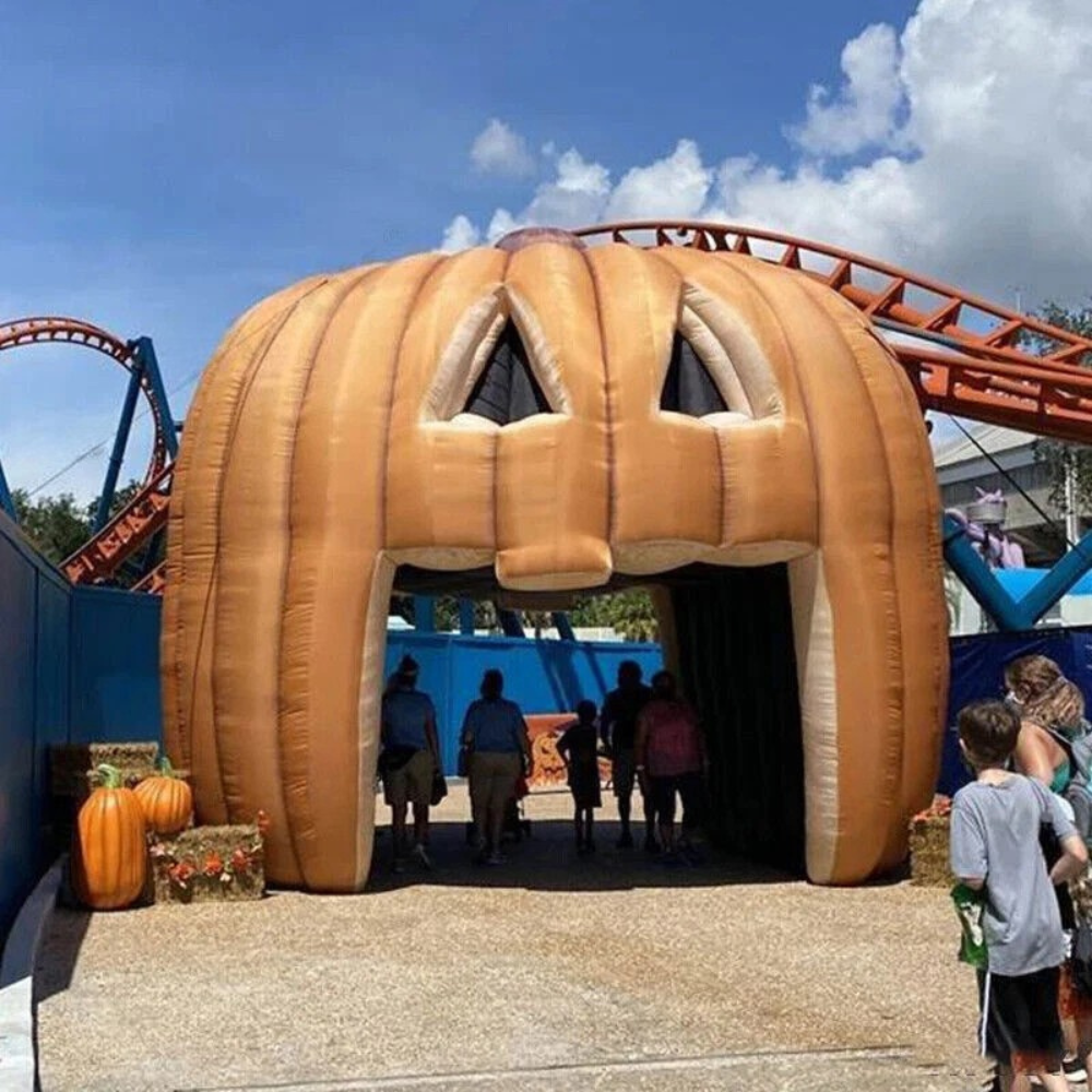 Inflatable Pumpkin Tunnel Halloween Decor Entrance